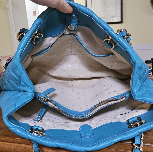 Kate Spade Quilted Turquoise Shoulder Bag - Picture 3 of 10